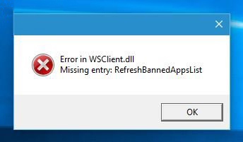 Windows10提示Error in WSClient.dll錯誤的處理辦法