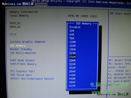 BIOS簡單設置 解析“集成顯卡”內存占用問題