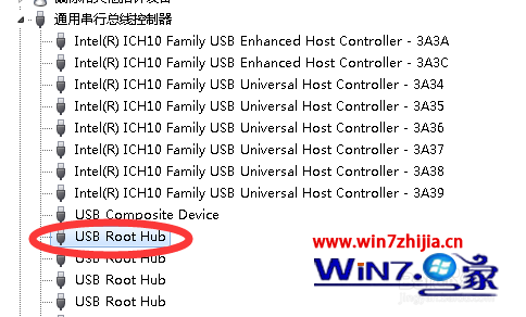 找到usb root hub