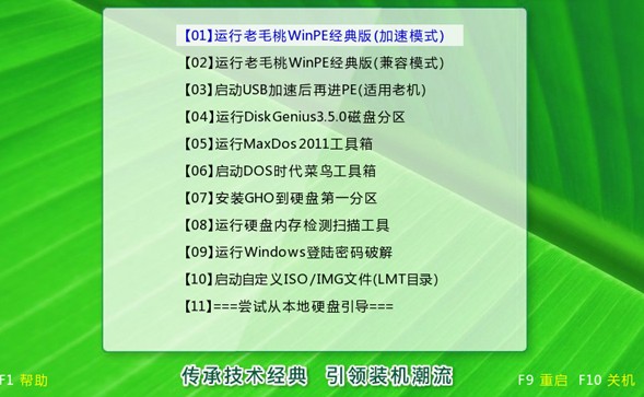 老毛桃winpe Build110828如何使用