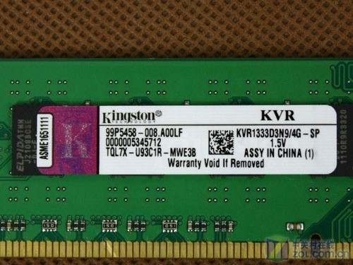 金士頓4G DDR3 1333