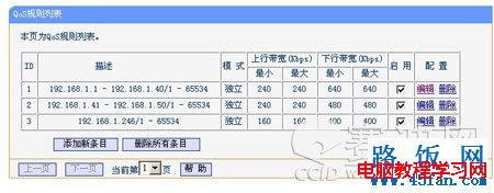 路由器限速設置的具體方法圖解教程  三聯