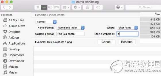 mac os x10.10怎麼批量修改文件名？ 三聯