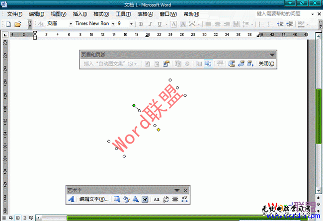 Word2003文檔中怎麼樣去水印