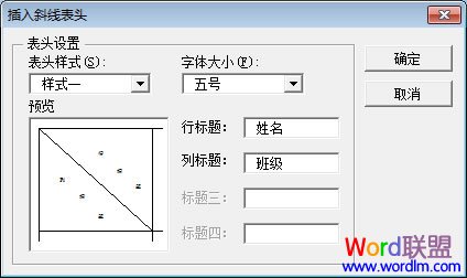 Word2007插入表格斜線