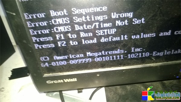 電腦開機顯示英文字母error boot sequence解決方法