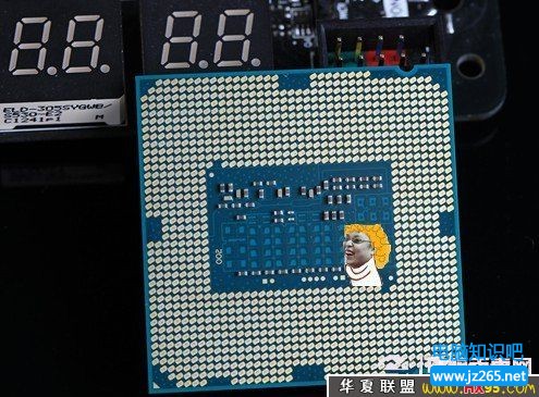 “哇！Intel處理器的下面好平（我喜歡）！每個觸點都是平的！”