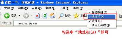 IE地址欄不見了