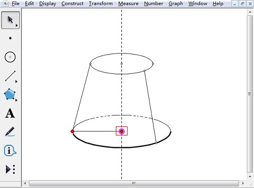 幾何畫板怎樣畫半圓   幾何畫板制作圓台/度量圓半徑/度量圓的周長教程