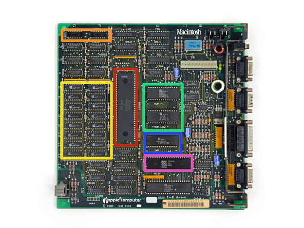 蘋果古董級電腦Macintosh 128k拆機圖