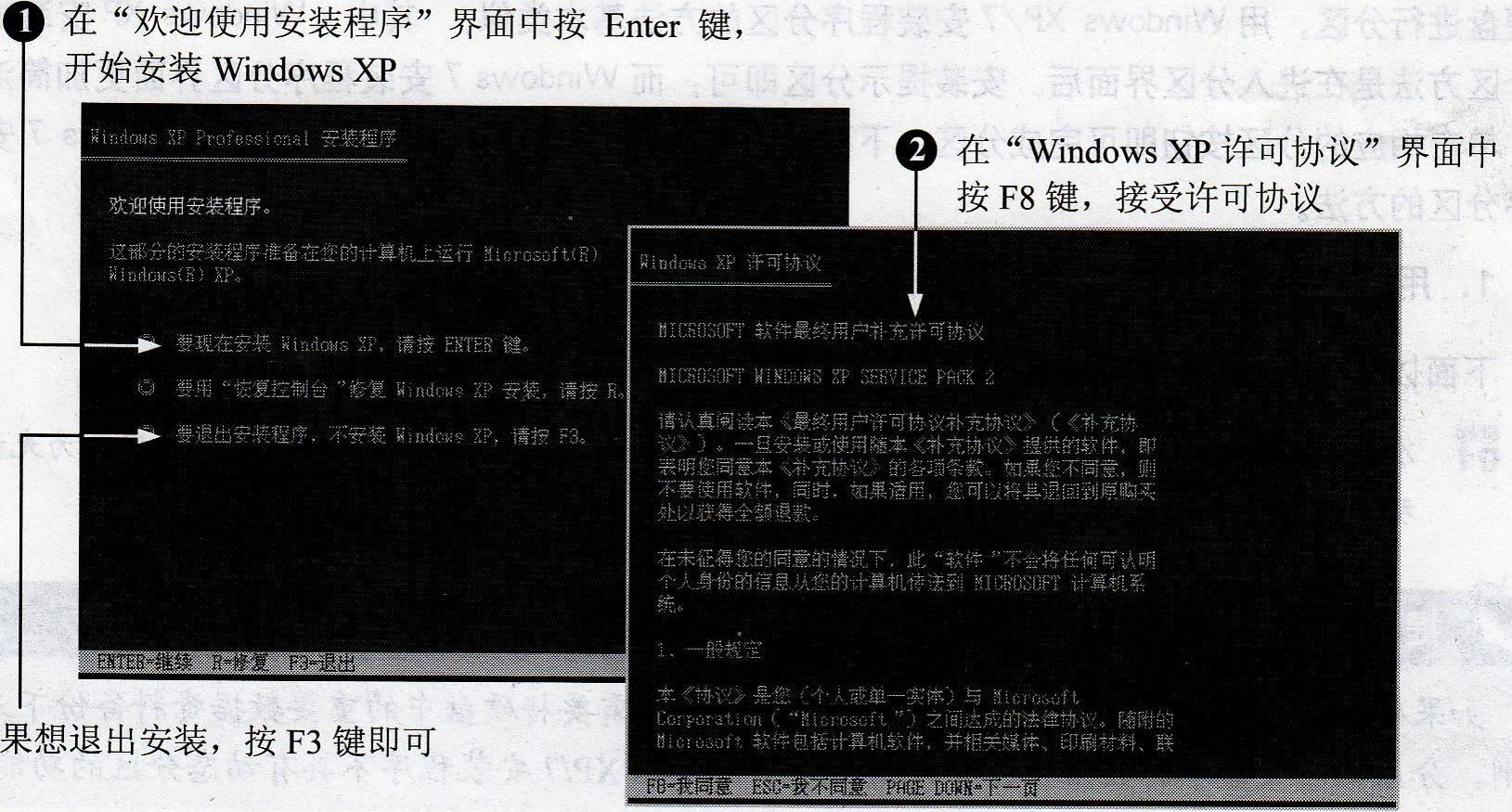 windows XP和win7安裝程序分區方法