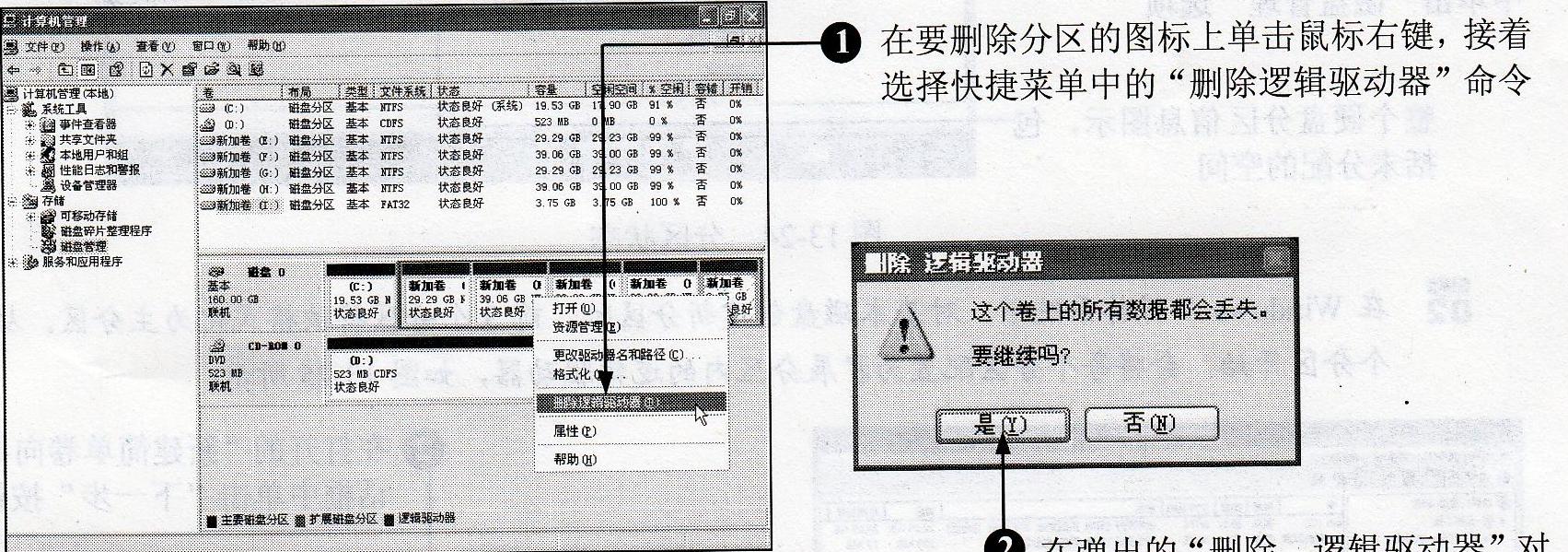 windows XP和win7安裝程序分區方法