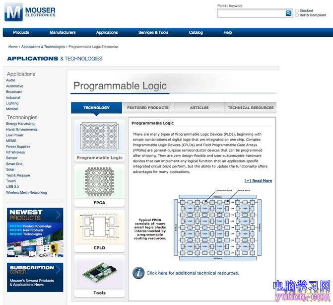 Mouser推出全新可編程邏輯技術網站
