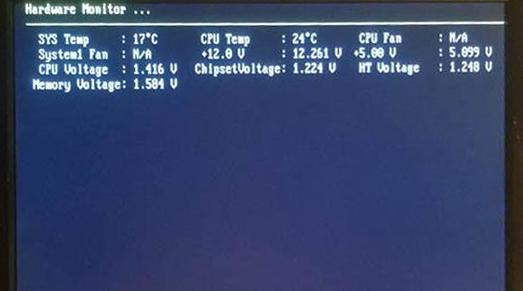 電腦開機提示Hardware Monitor