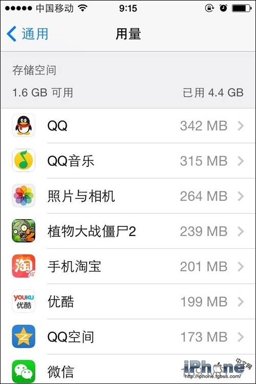 iPhone6內存清理方法 三聯