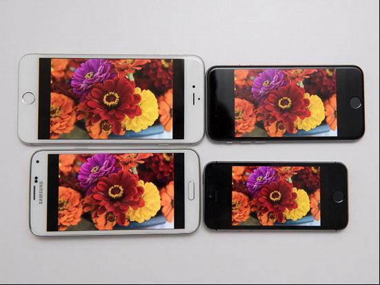 iPhone 6/Plus/5s/三星S5誰的屏幕更好？ 三聯