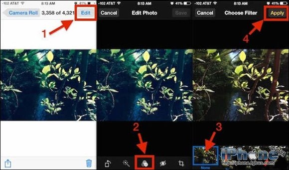 iOS7內置照片裡的濾鏡效果如何去除？  三聯
