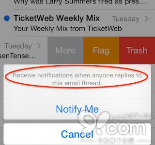 iOS8指定郵件對話有回復時自動推送通知 三聯