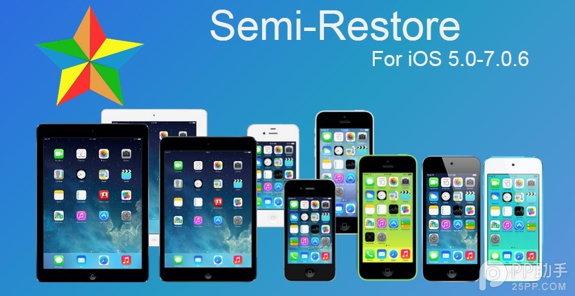 Semi-Restore可平刷iOS7.0.x固件恢復 三聯