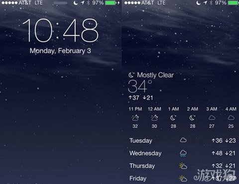 iphone在鎖屏界面加入系統自帶天氣信息 三聯