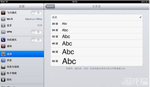 五種調整iOS設備文本大小教程詳解4