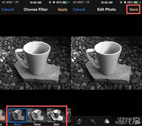 iOS過濾器教程：將iPhone彩色照片換成黑白照2