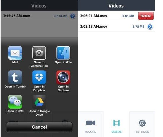 無需越獄即可錄制屏幕活動的iPhone應用xRec