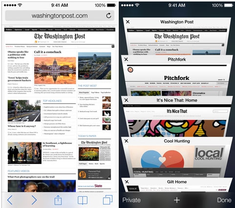 IOS7 Safari浏覽器有什麼新功能 三聯