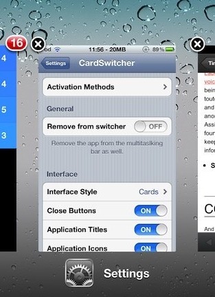 iOS6高仿iOS7多任務切換模式 三聯