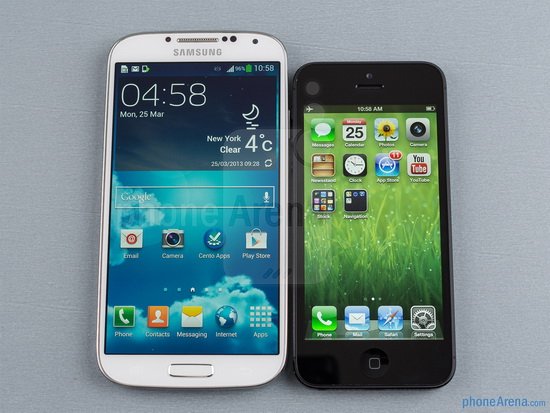 三星Galaxy S4對比iPhone 5 三聯
