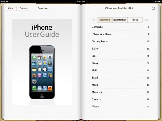 蘋果發布iBook應用《iPhone5和iOS6用戶指南》 三聯教程