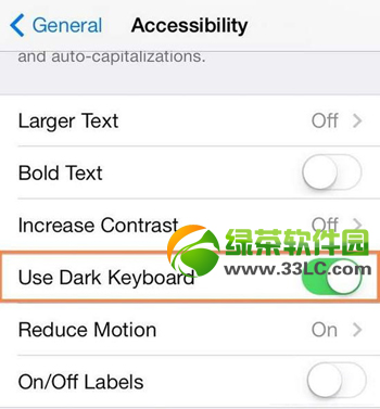 ios7.1鍵盤顏色怎麼設置？ios7.1 beta鍵盤顏色切換教程