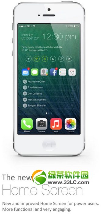 ios8概念渲染圖欣賞 蘋果ios8固件渲染圖1