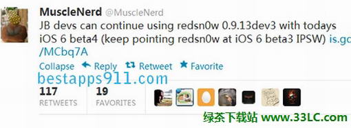 RedSn0w 0.9.13dev3一樣可以越獄iOS 6 Beta 4版本