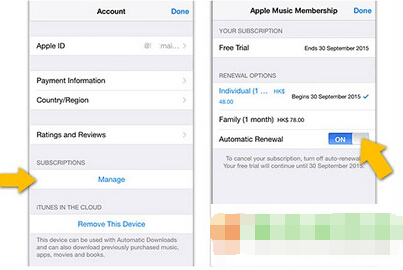 applemusic蘋果音樂會員自動續費取消設置教程