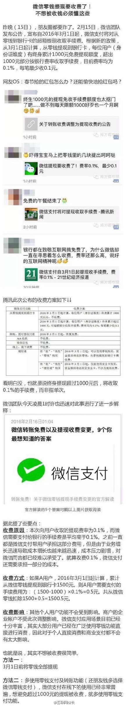 微信提現要收費後必須懂這些 三聯