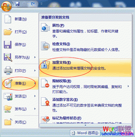 如何給Word2007文檔加密