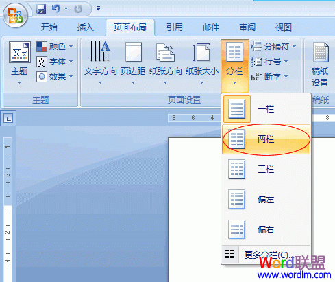 Word2007長篇文檔分欄設置教程