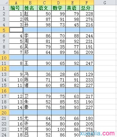 Excel如何快速刪除大量空白行5