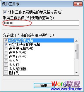 給鎖定的單元格設置密碼