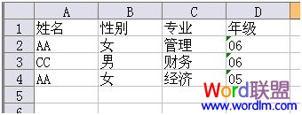 某列、某行有重復數據