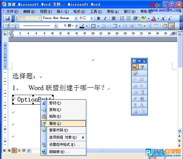 在Word2003中制作電子版單擇題的方法_軟件自學網