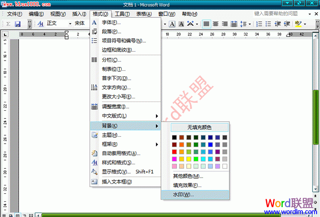 Word2003文檔中怎麼樣去水印