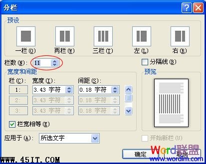 分欄上限為11