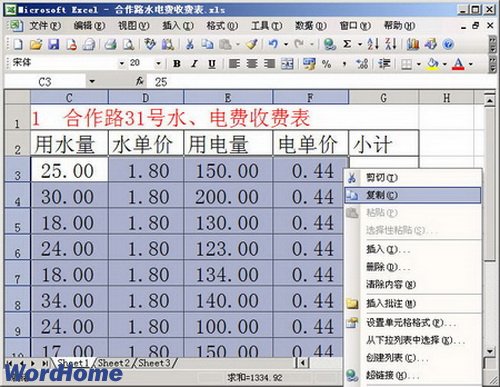 在Word2003中使用“選擇性粘貼”功能粘貼Excel數據  三聯