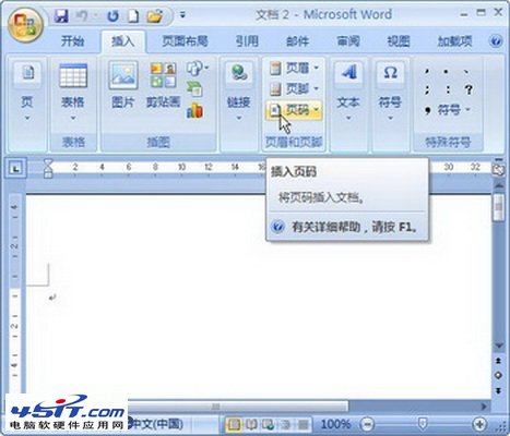 Word2007多種樣式頁碼的插入  三聯