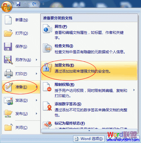 如何給Word2007文檔加密  三聯