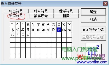 插入特殊符號