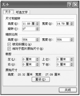 如何在Word2007中任意調整圖片大小