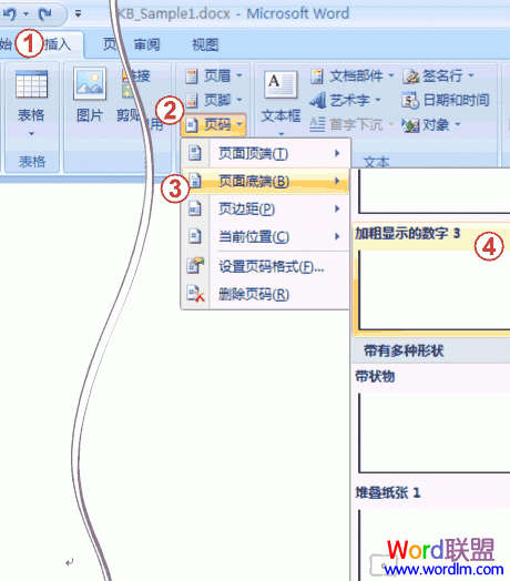 Word 2007論文頁碼輕松搞定 三聯